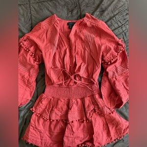 House of Harlow 1960 Coral Skirt Set